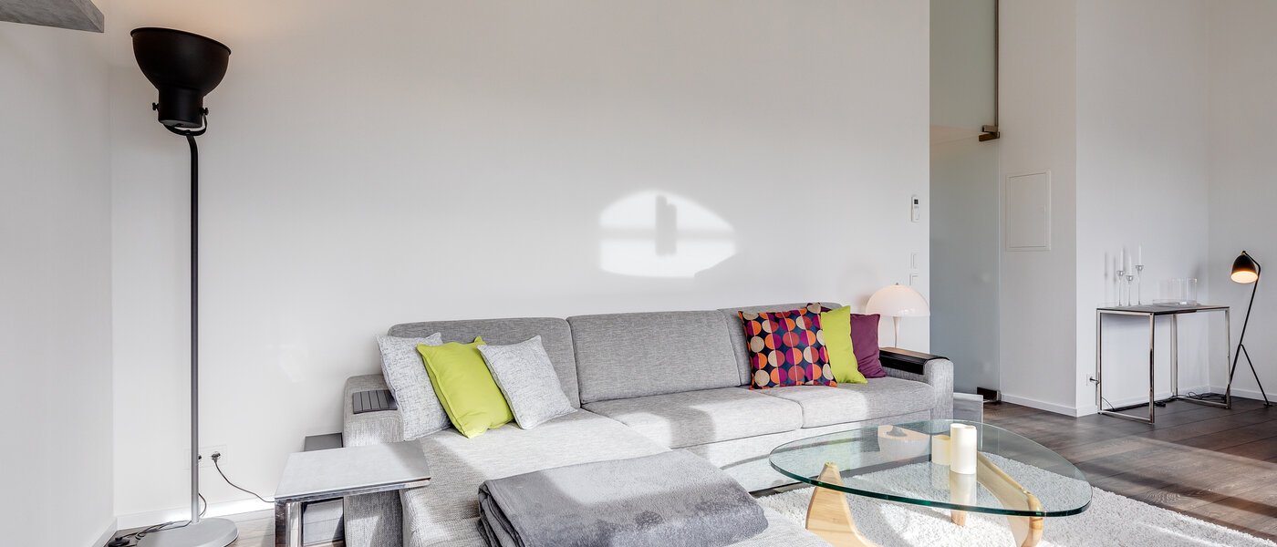 roof terrace apartment München Arabellapark 05 living area 11226