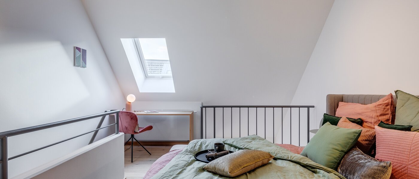 maisonette-gallery apartment München Maxvorstadt 04 sleeping area 11294