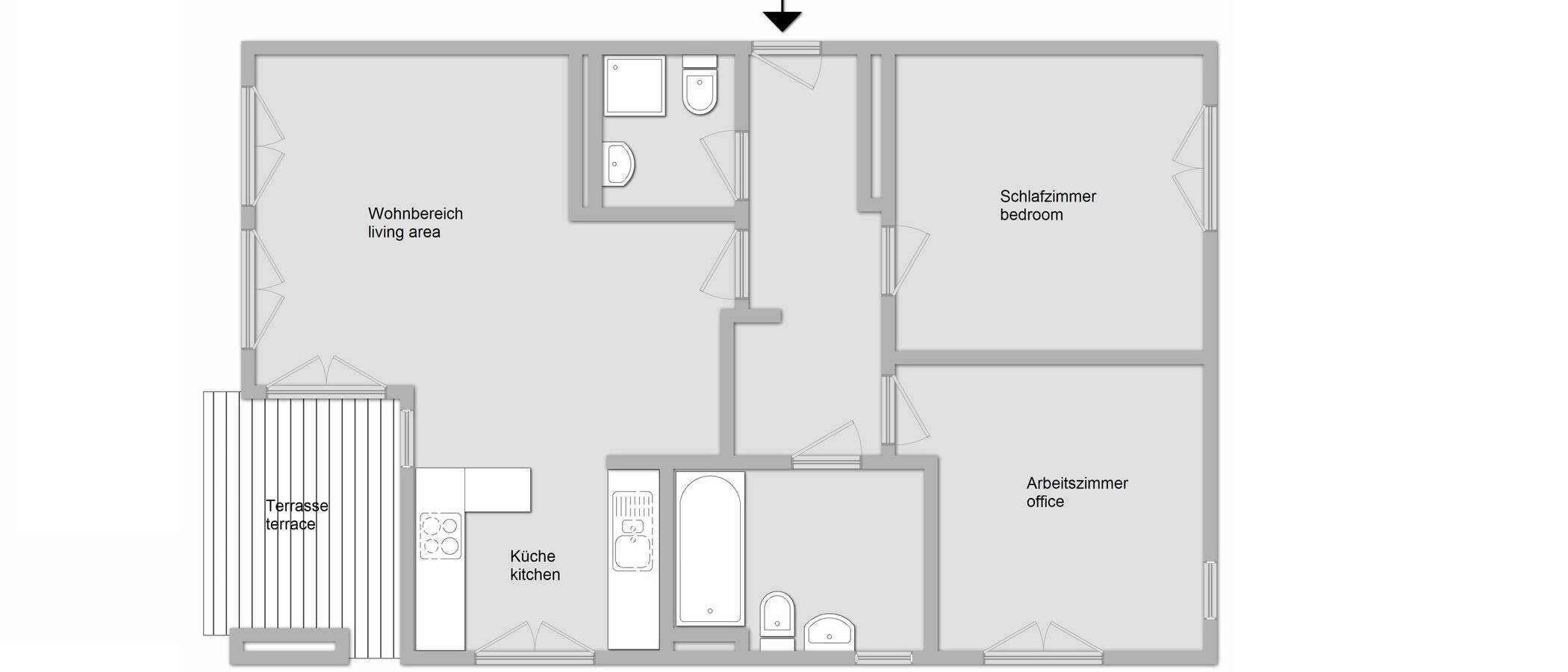 apartment with garden 	 München Neuaubing 01 floor plan 11442