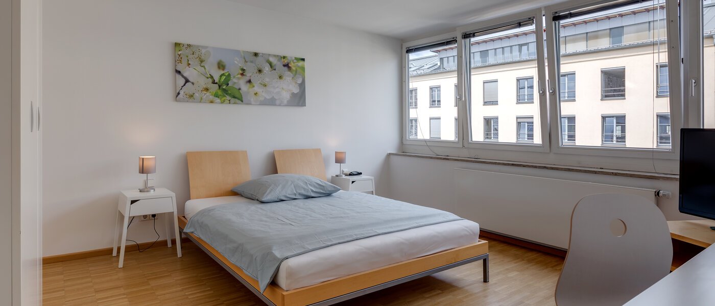 roof terrace apartment München Maxvorstadt - Museumsviertel 01 sleeping area 1170