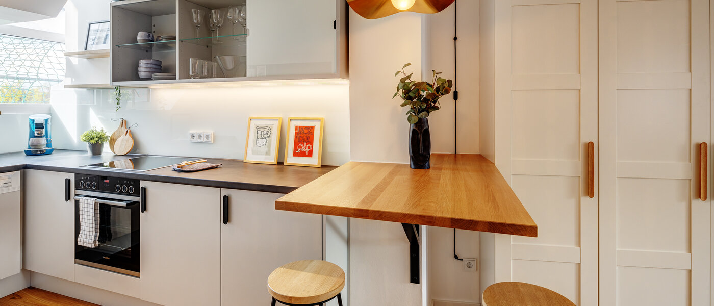 attic apartment München Lehel 05 kitchen 12257