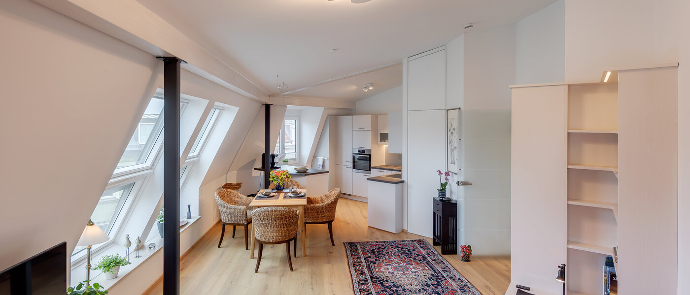 attic apartment München Au 01 living area 12452