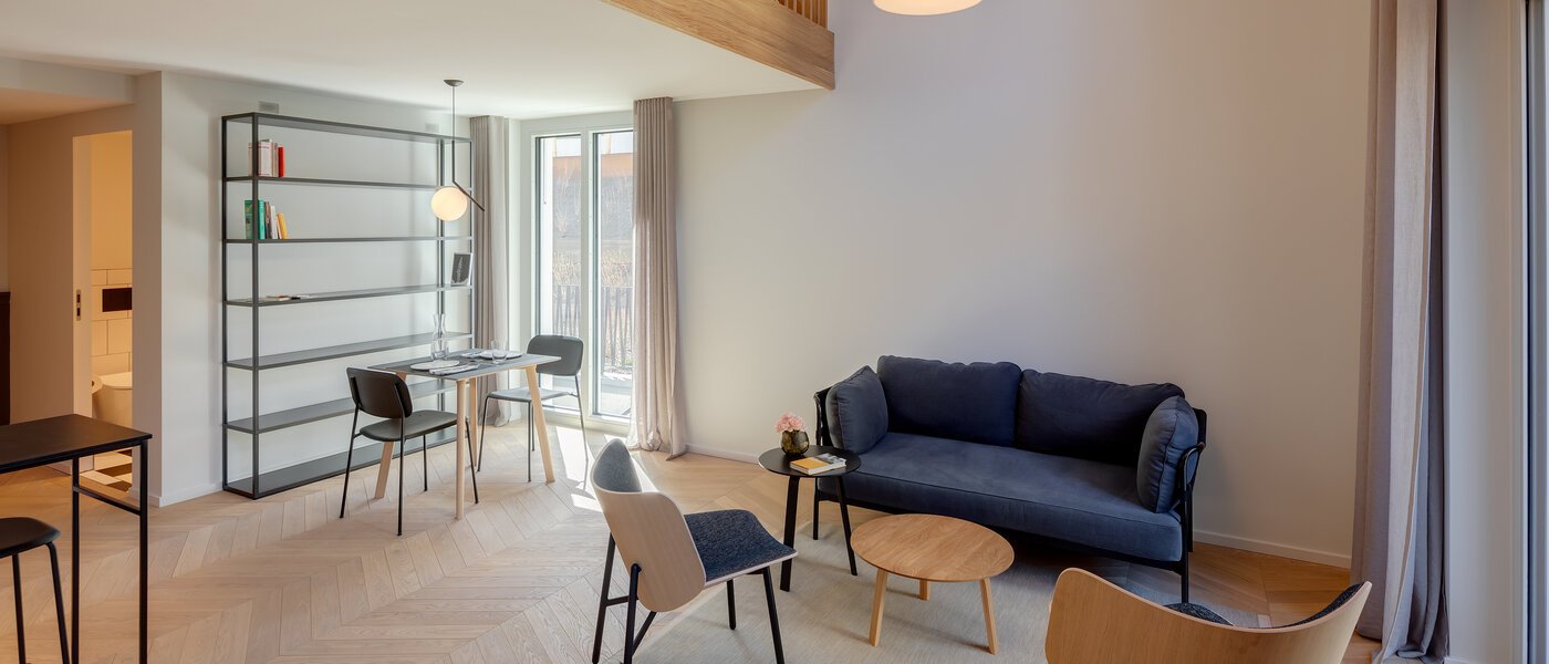 maisonette-gallery apartment München Herzogpark 02 living area 12522