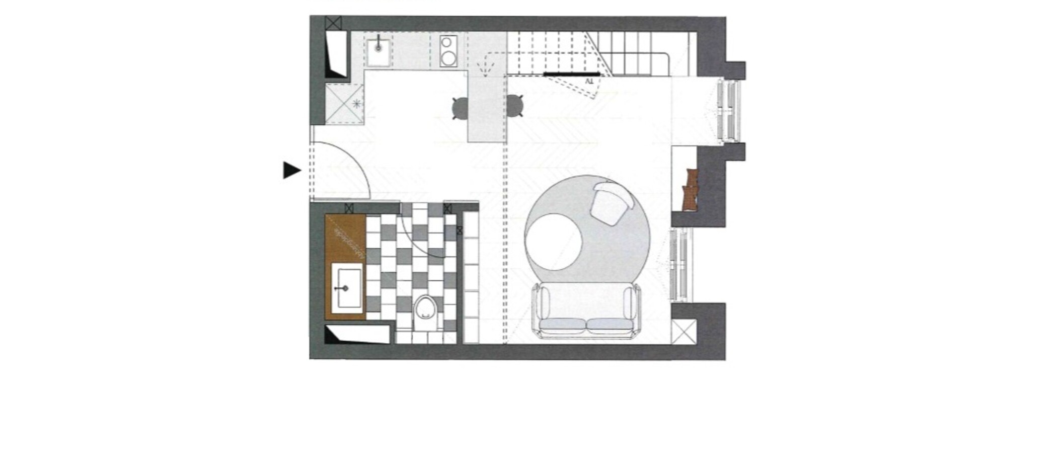 maisonette-gallery apartment München Herzogpark 01 floor plan 12527