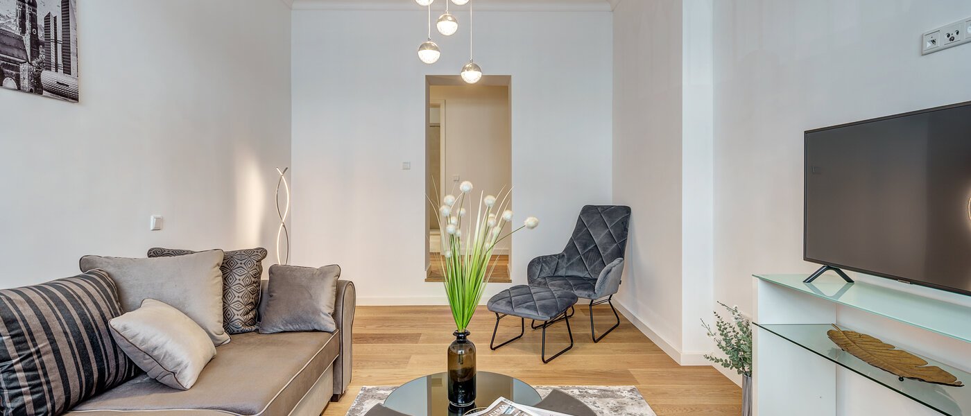 apartment München Neuhausen 02 living room 12582