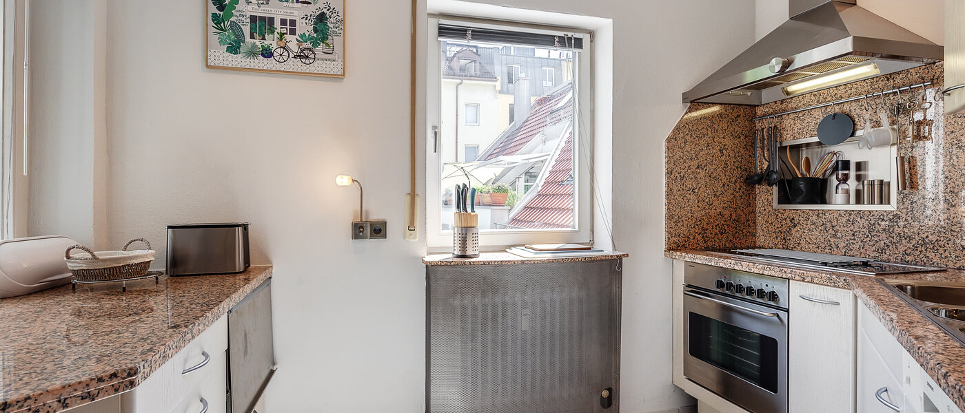 roof terrace apartment München Maxvorstadt 03 kitchen 12588