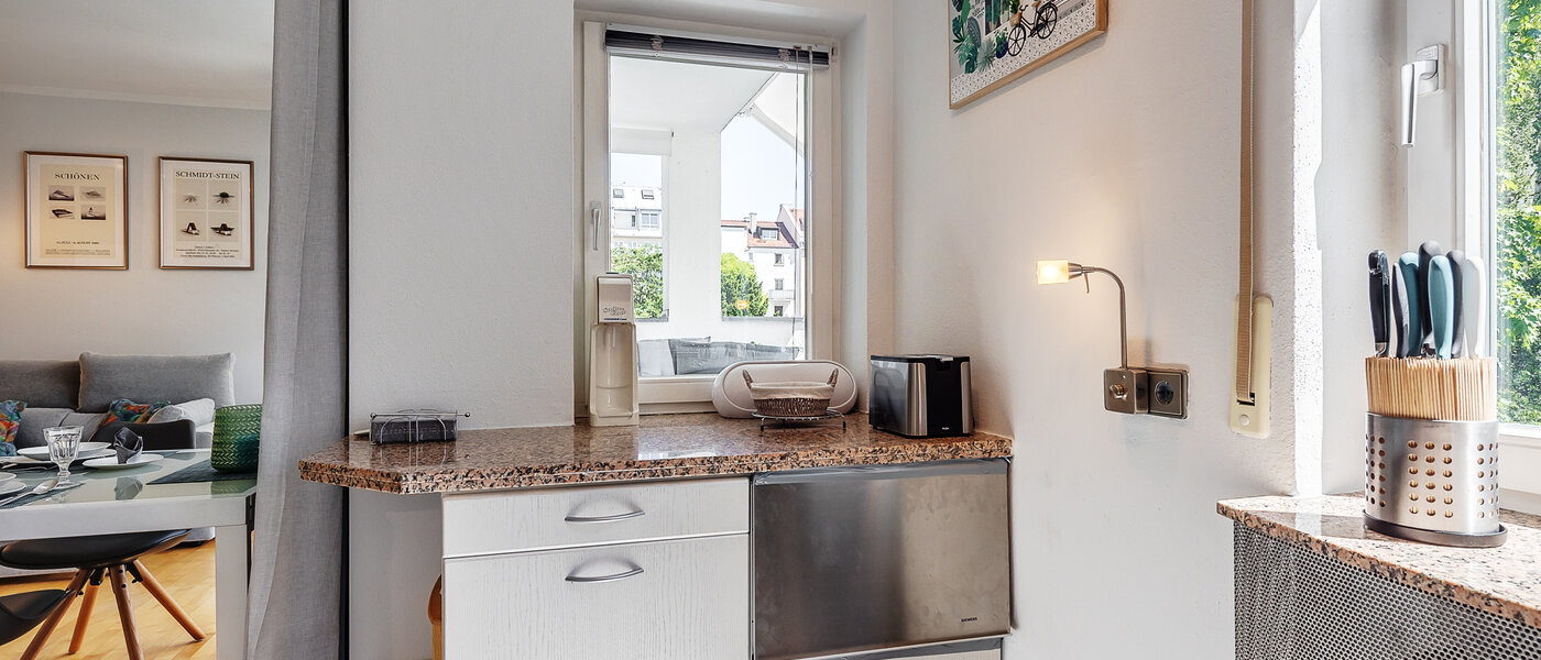 roof terrace apartment München Maxvorstadt 04 kitchen 12588