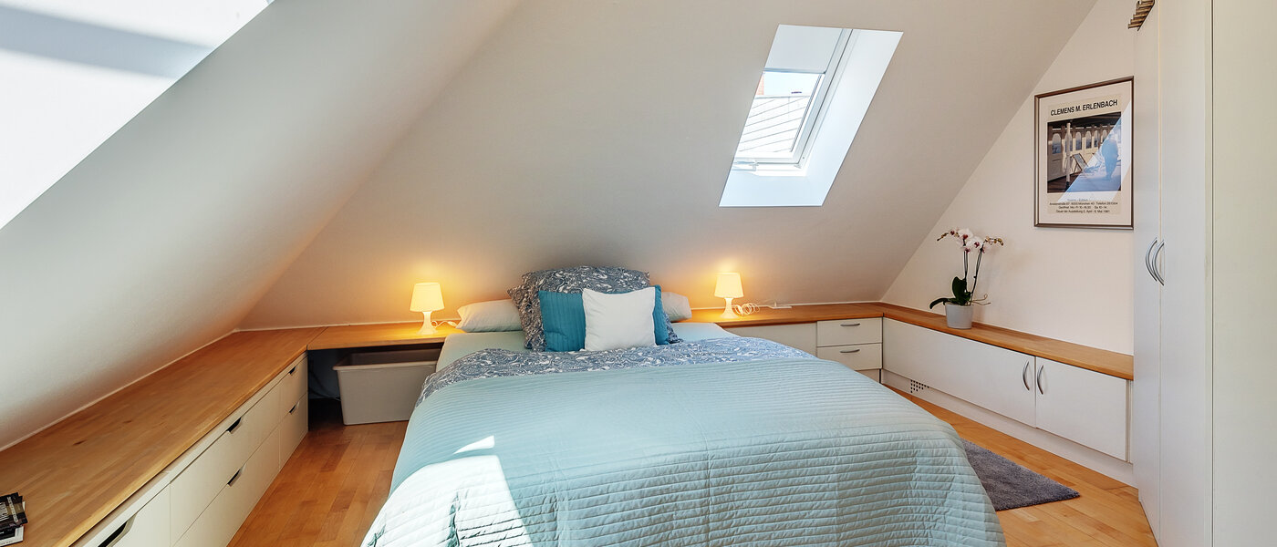 roof terrace apartment München Maxvorstadt 01 bedroom 12588