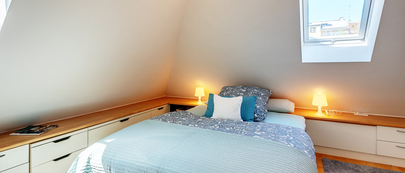 roof terrace apartment München Maxvorstadt 02 bedroom 12588