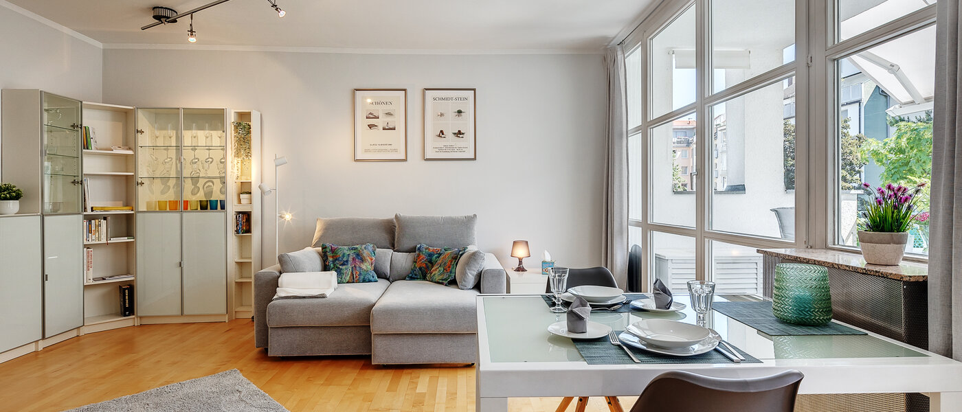 roof terrace apartment München Maxvorstadt 02 living area 12588