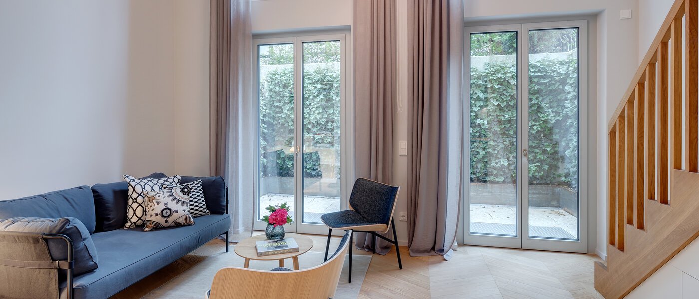 maisonette-gallery apartment München Herzogpark 01 living area 12615