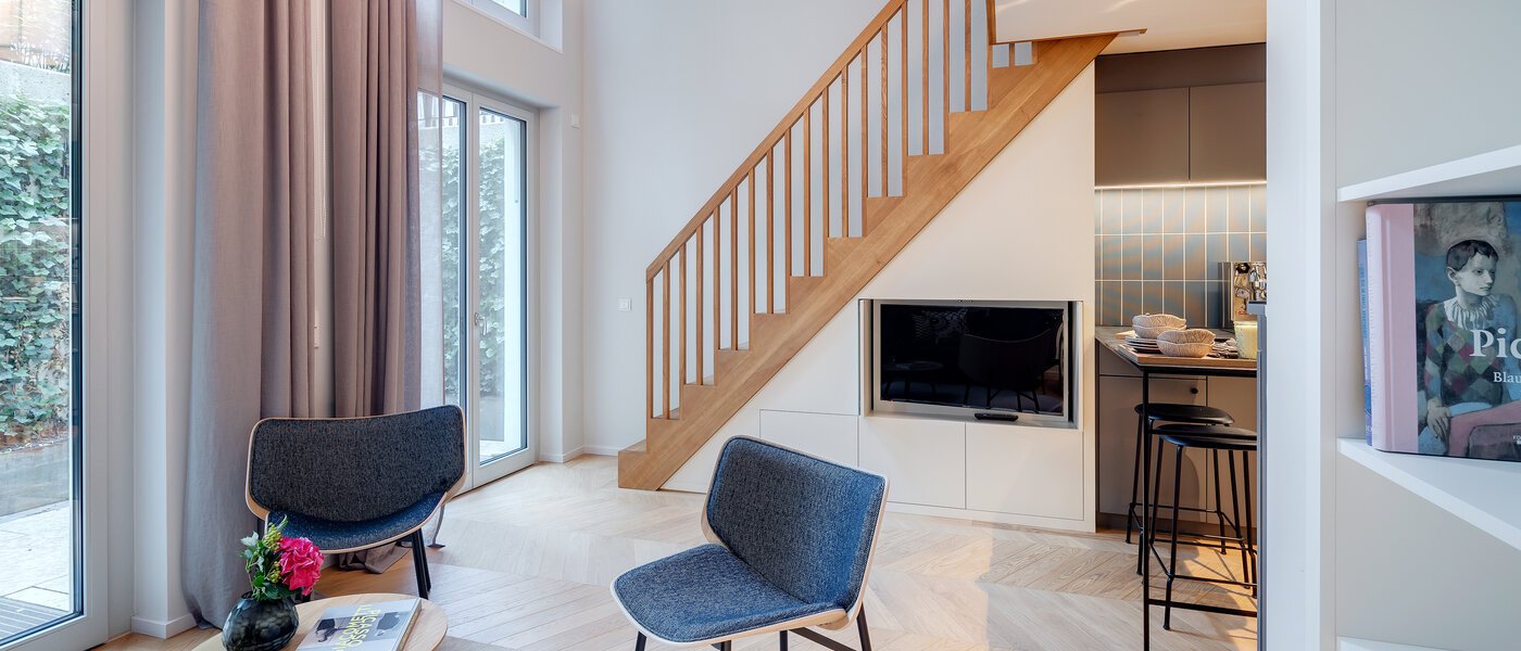 maisonette-gallery apartment München Herzogpark 02 living area 12615