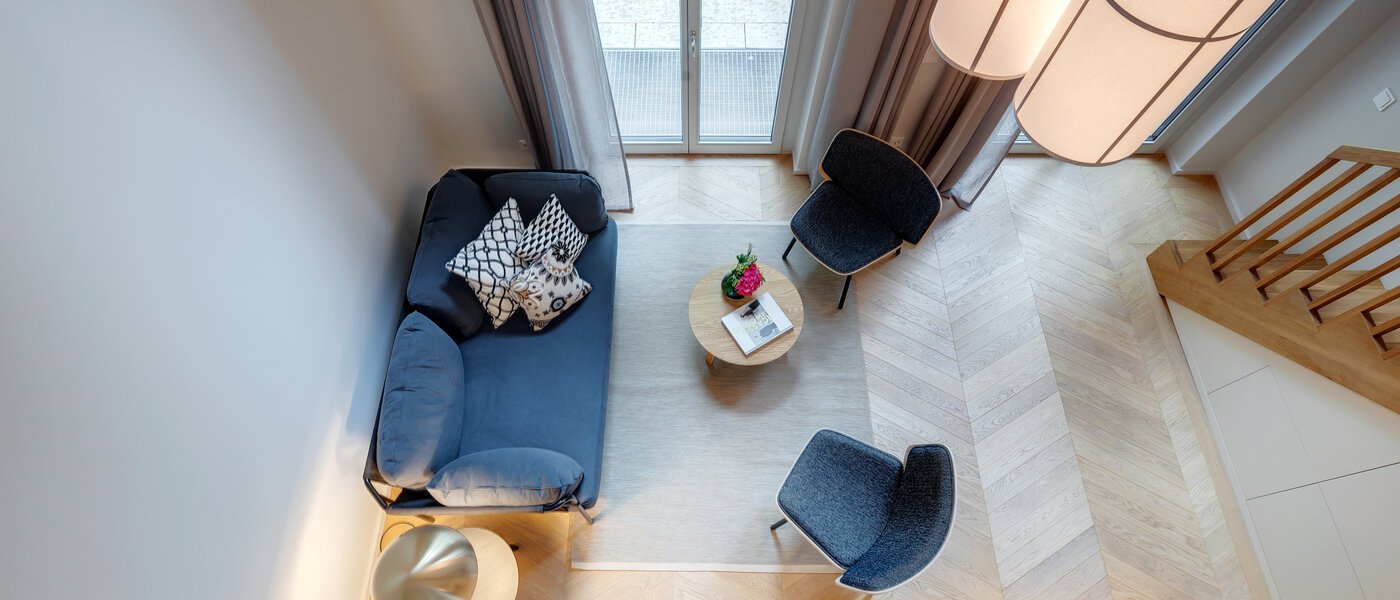 maisonette-gallery apartment München Herzogpark 05 living area 12615