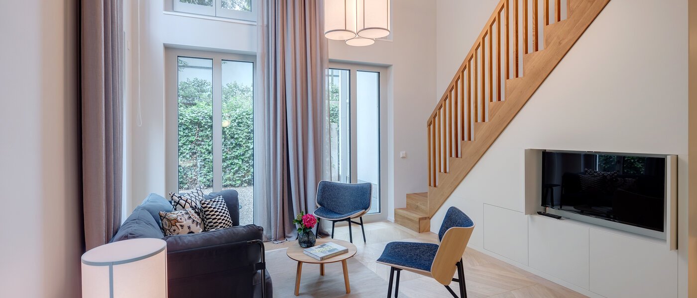 maisonette-gallery apartment München Herzogpark 01 living area 12616