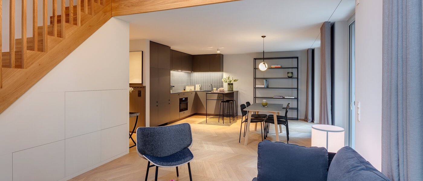 maisonette-gallery apartment München Herzogpark 04 living area 12616