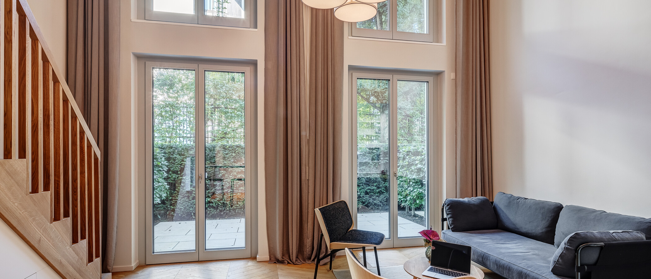 maisonette-gallery apartment München Herzogpark 01 living area 12681