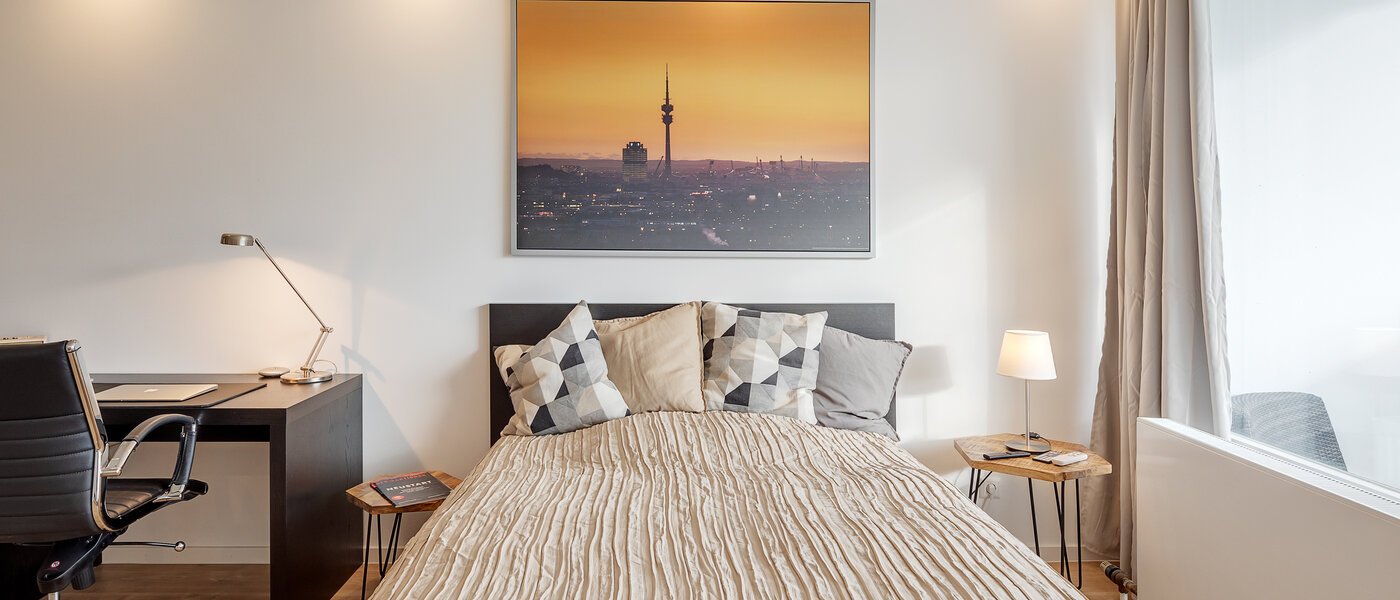 apartment München Olympiazentrum 01 sleeping area 12868