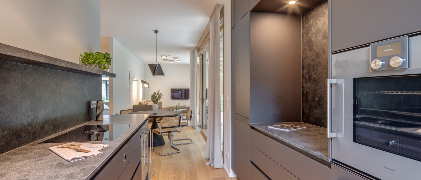 apartment with garden 	 München Harlaching 05 kitchen 13067