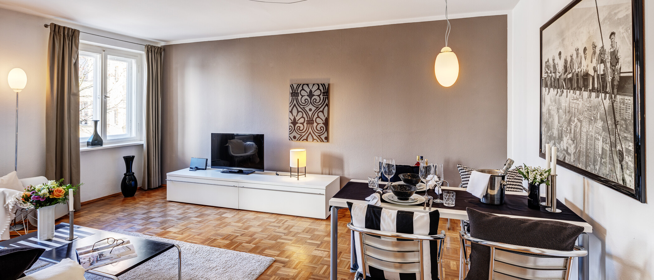 apartment München Schwabing-West (rund um den Hohenzollernplatz) 02 living room 1309