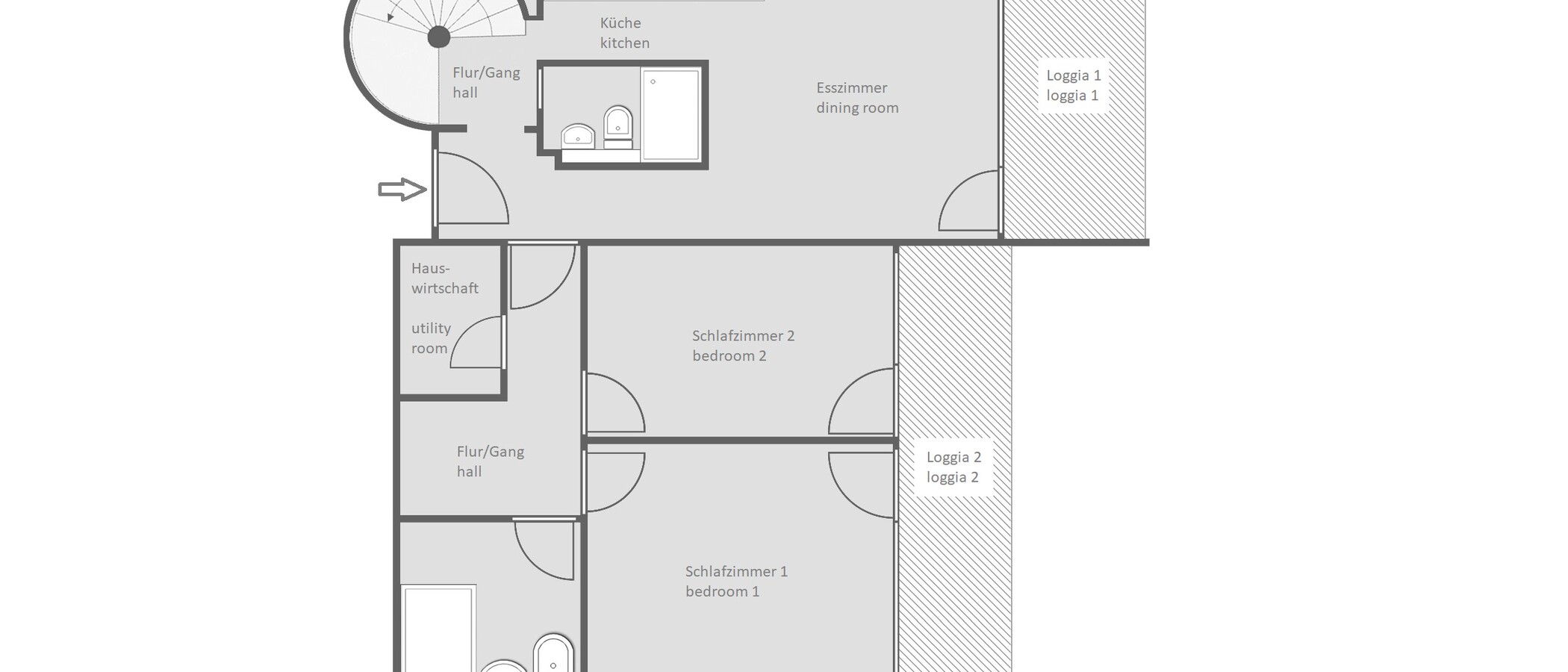 maisonette München Olympiadorf 01 floor plan 13150