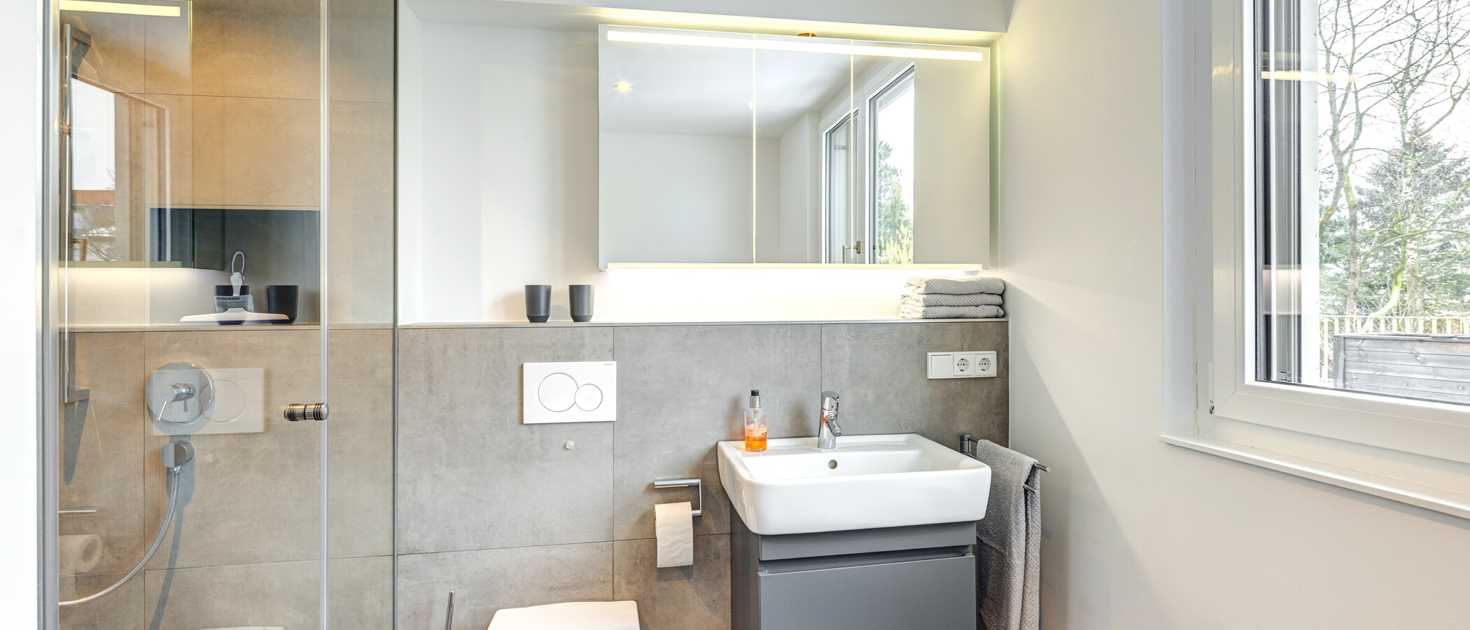 roof terrace apartment Poing 01 bathroom 13314