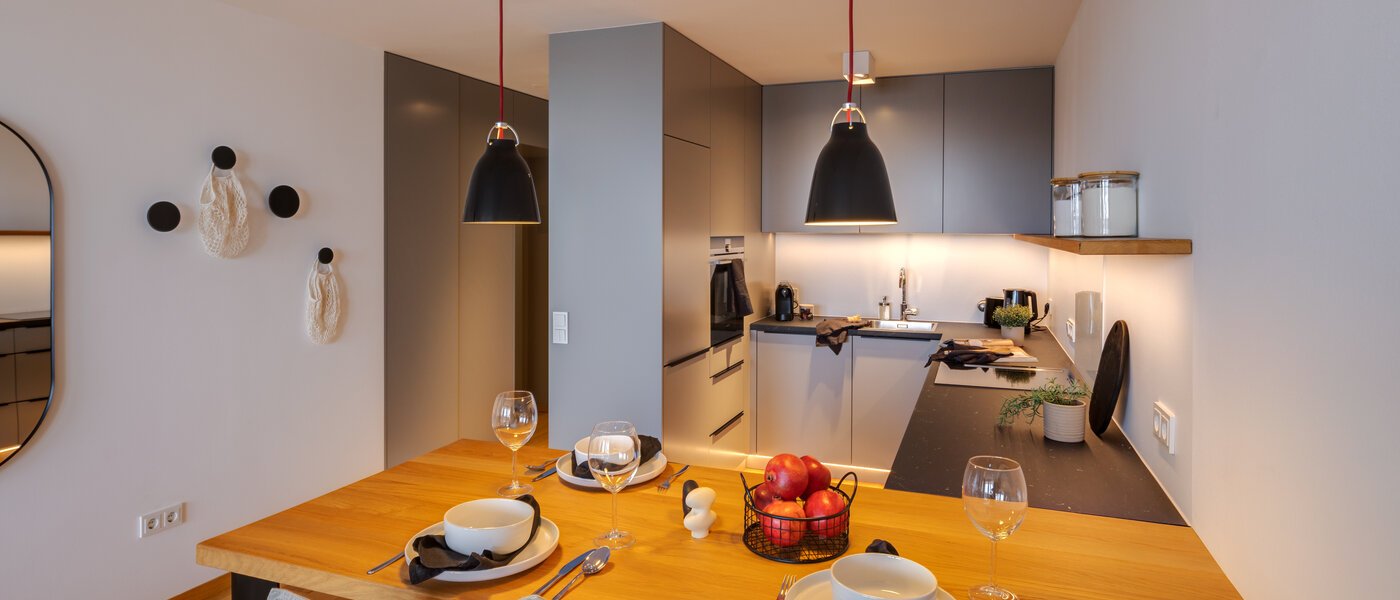 apartment München Olympiadorf 01 kitchen 13379