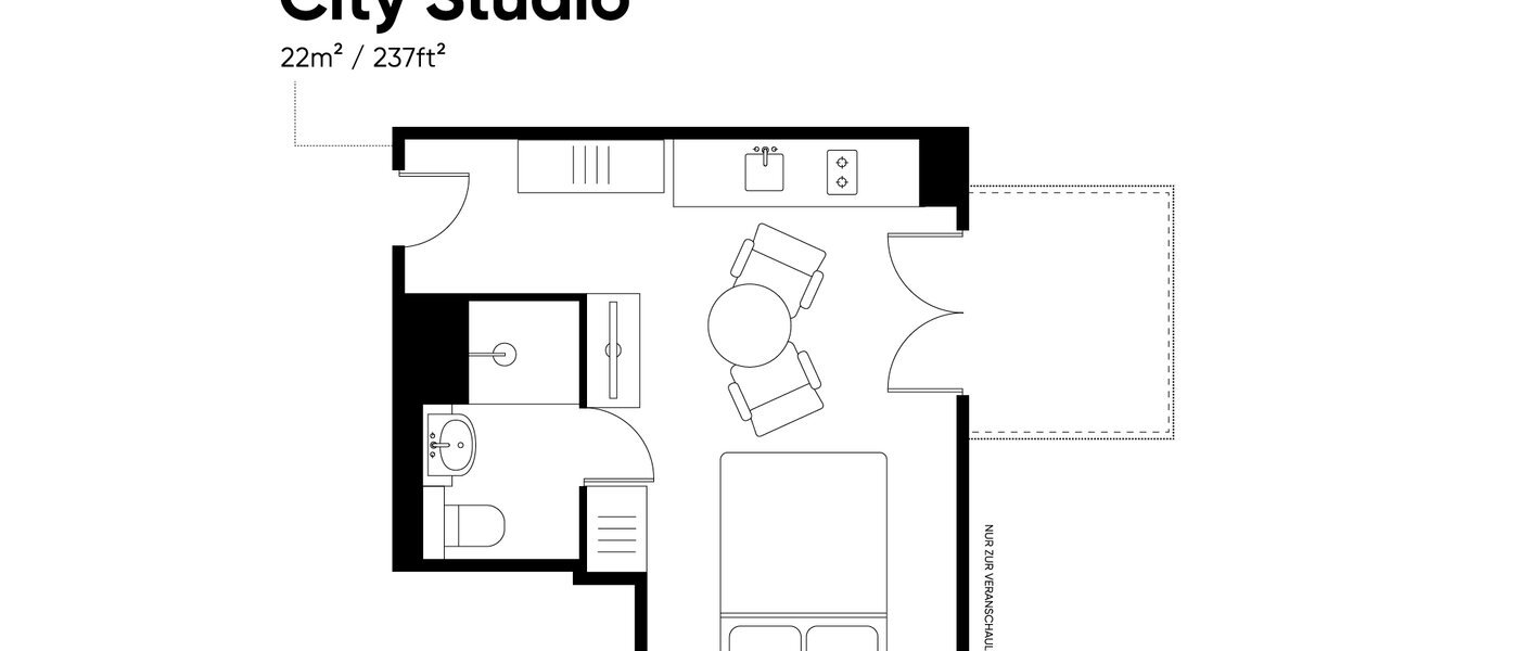 studio München Ludwigsvorstadt 01 floor plan 13380