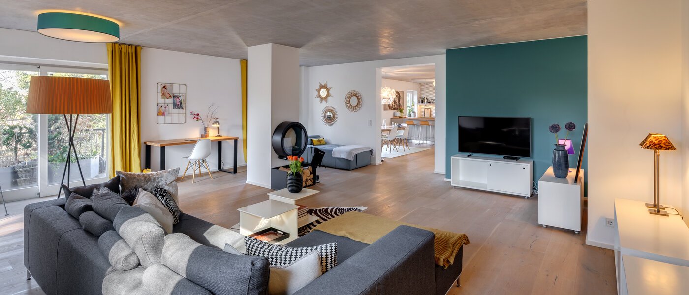 penthouse München Solln 02 living room 13410