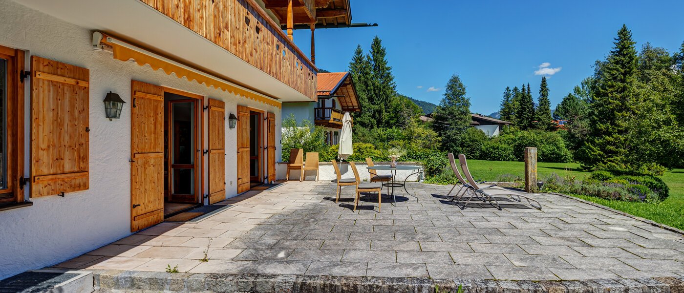 apartment with garden 	 Schliersee 03 terrace 13576