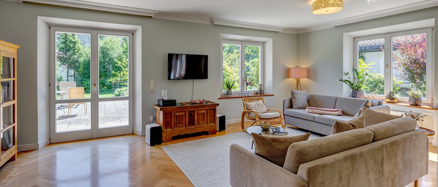 apartment with garden 	 Schliersee 02 living area 13576