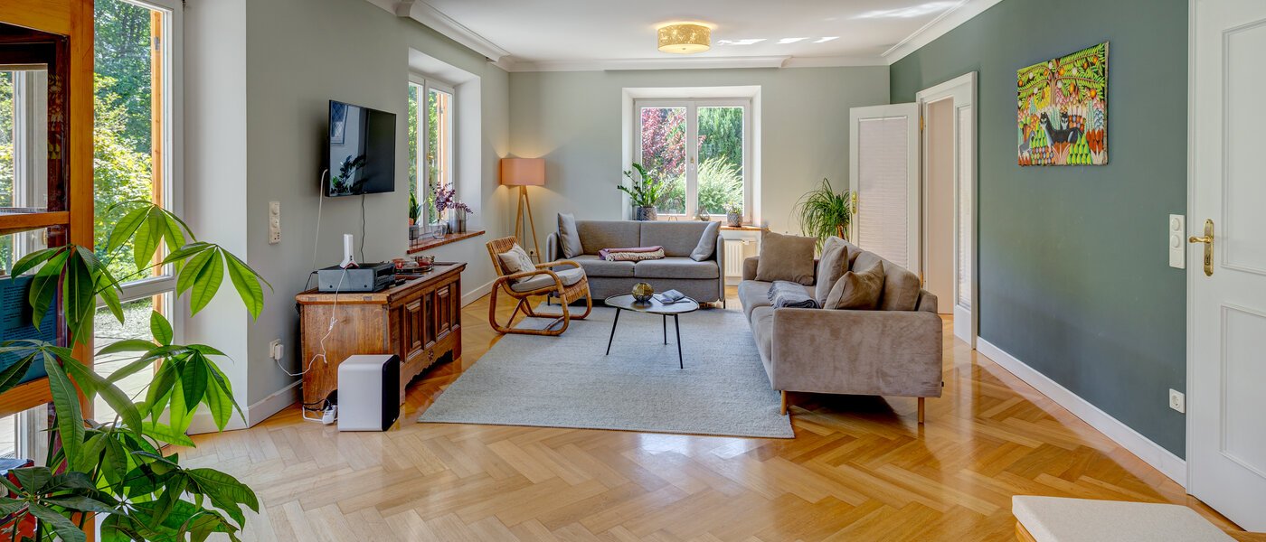 apartment with garden 	 Schliersee 03 living area 13576