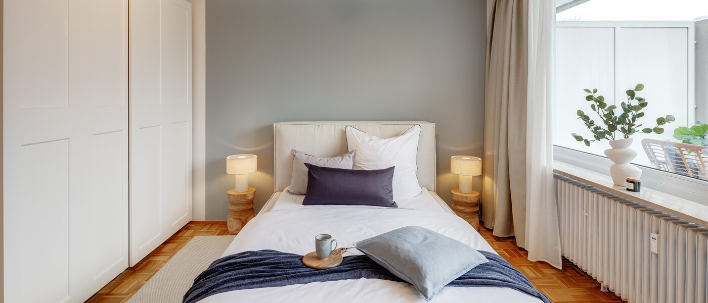 roof terrace apartment München Pasing 01 sleeping area 13685