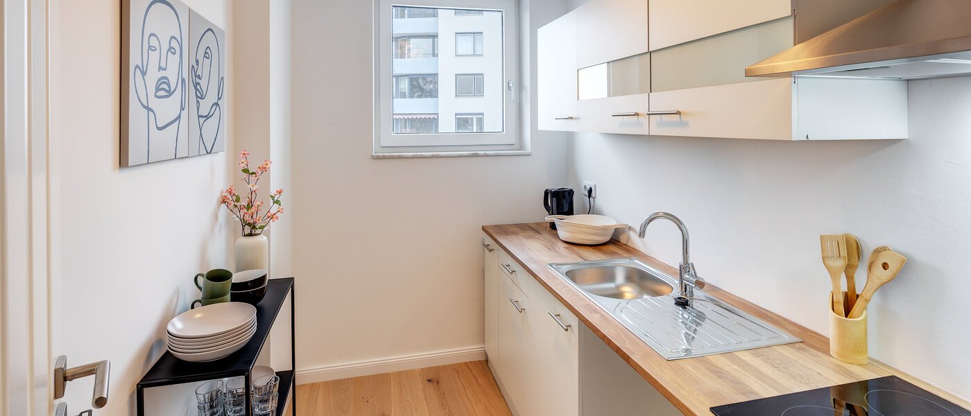 roof terrace apartment München Schwabing-West 01 kitchen 13771