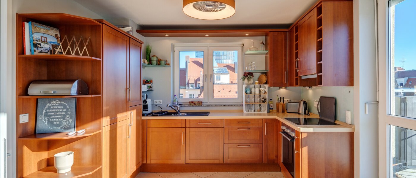 roof terrace apartment München Neuhausen 01 kitchen 13988