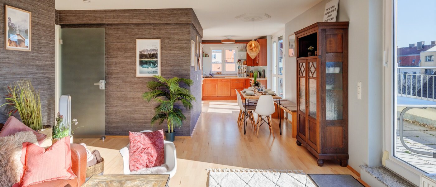 roof terrace apartment München Neuhausen 03 living area 13988