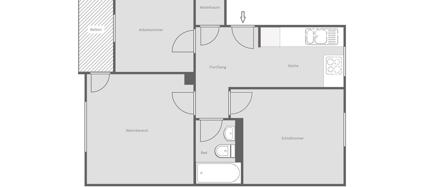 apartment München Schwabing-West 01 floor plan 14090
