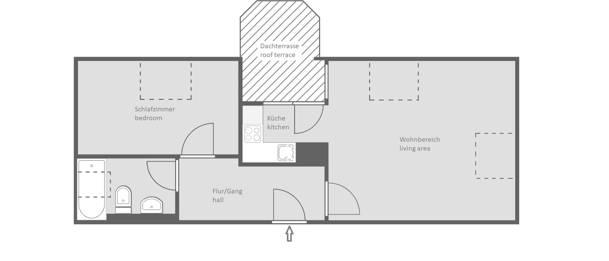 roof terrace apartment München Großhadern 01 floor plan 14211