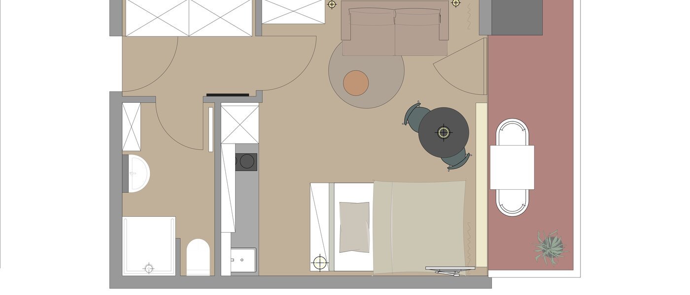 studio München Schwabing-Nord (zw. Leopoldstraße & Englischen Garten) 01 floor plan 14305