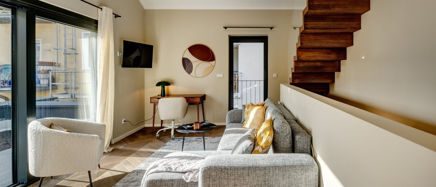 maisonette München Glockenbachviertel 01 2. living area 14318