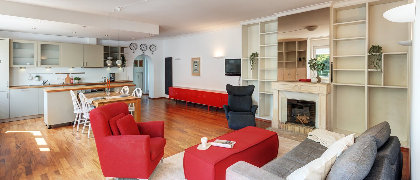 roof terrace apartment München Solln 01 living area 14396