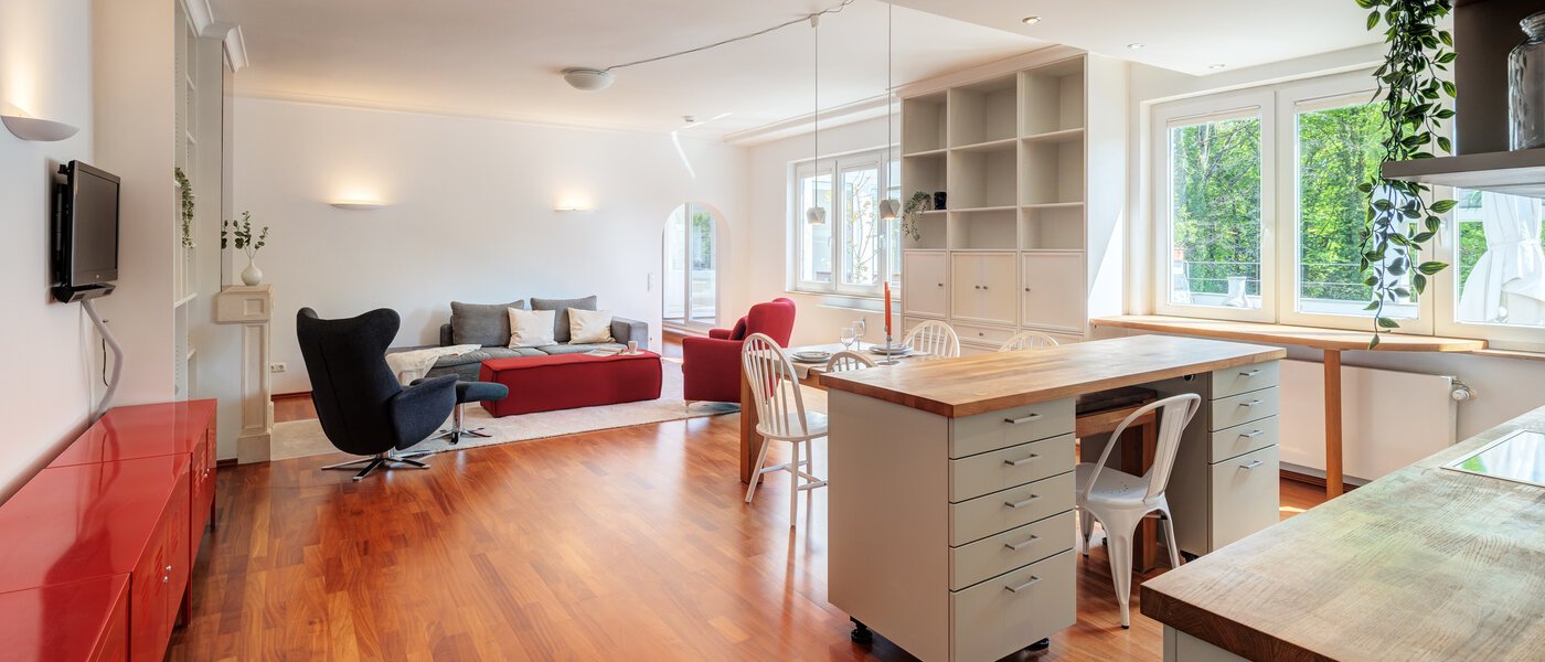 roof terrace apartment München Solln 04 living area 14396