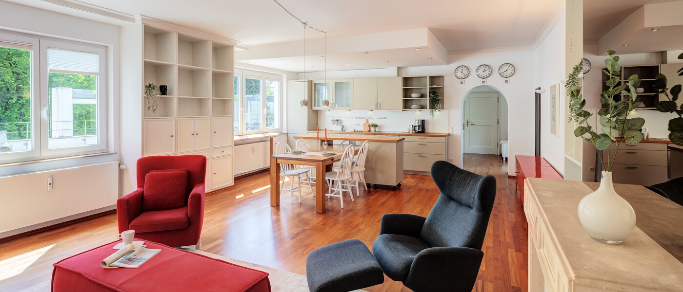 roof terrace apartment München Solln 05 living area 14396