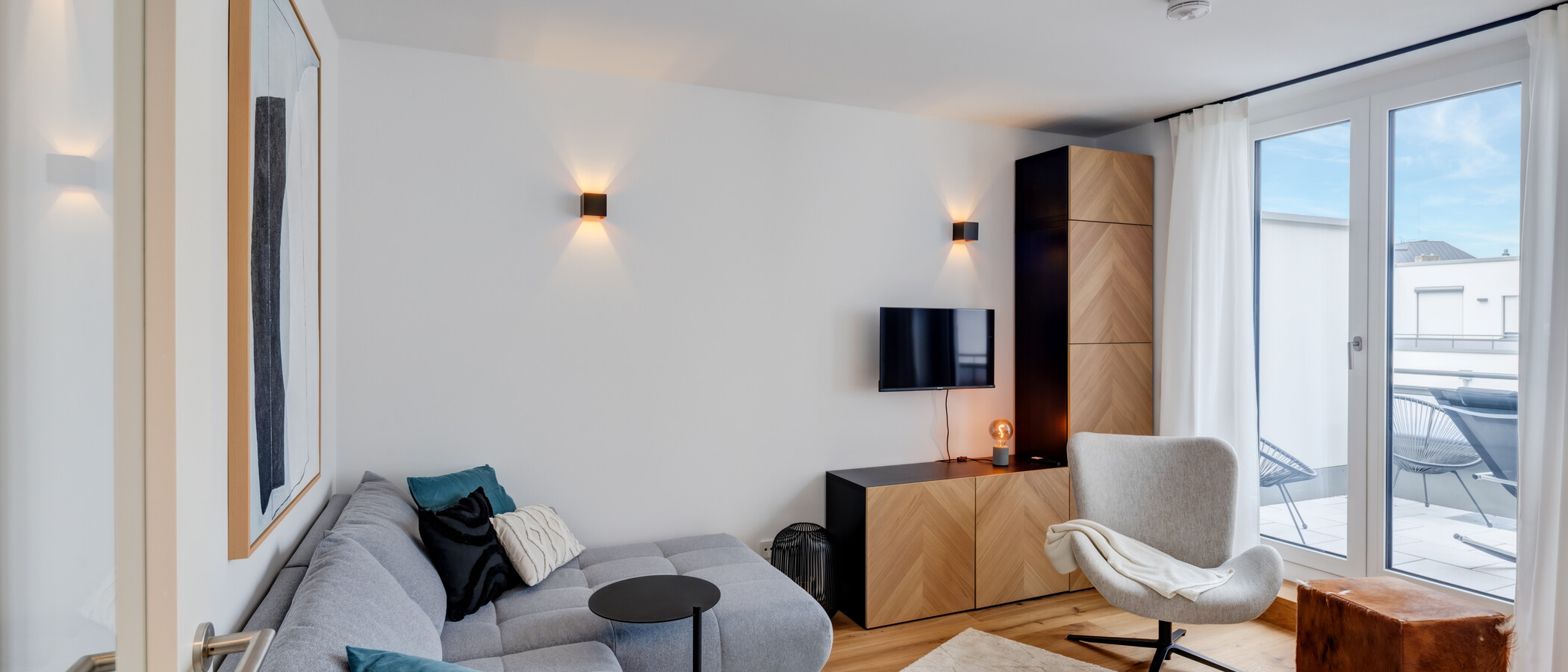 roof terrace apartment München Sendling-Westpark 01 living area 14433