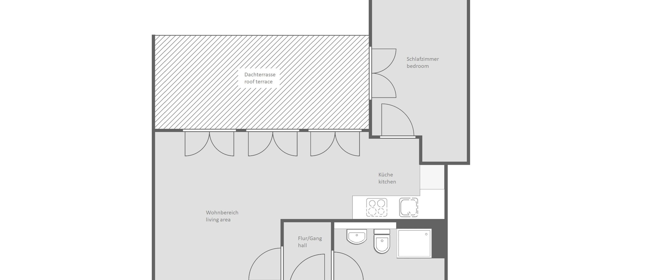 roof terrace apartment München Sendling-Westpark 01 floor plan 14433