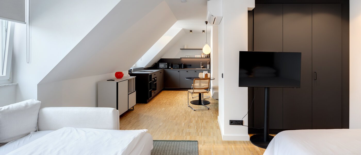 studio München Schwabing-West (rund um den Hohenzollernplatz) 04 sleeping area 14593