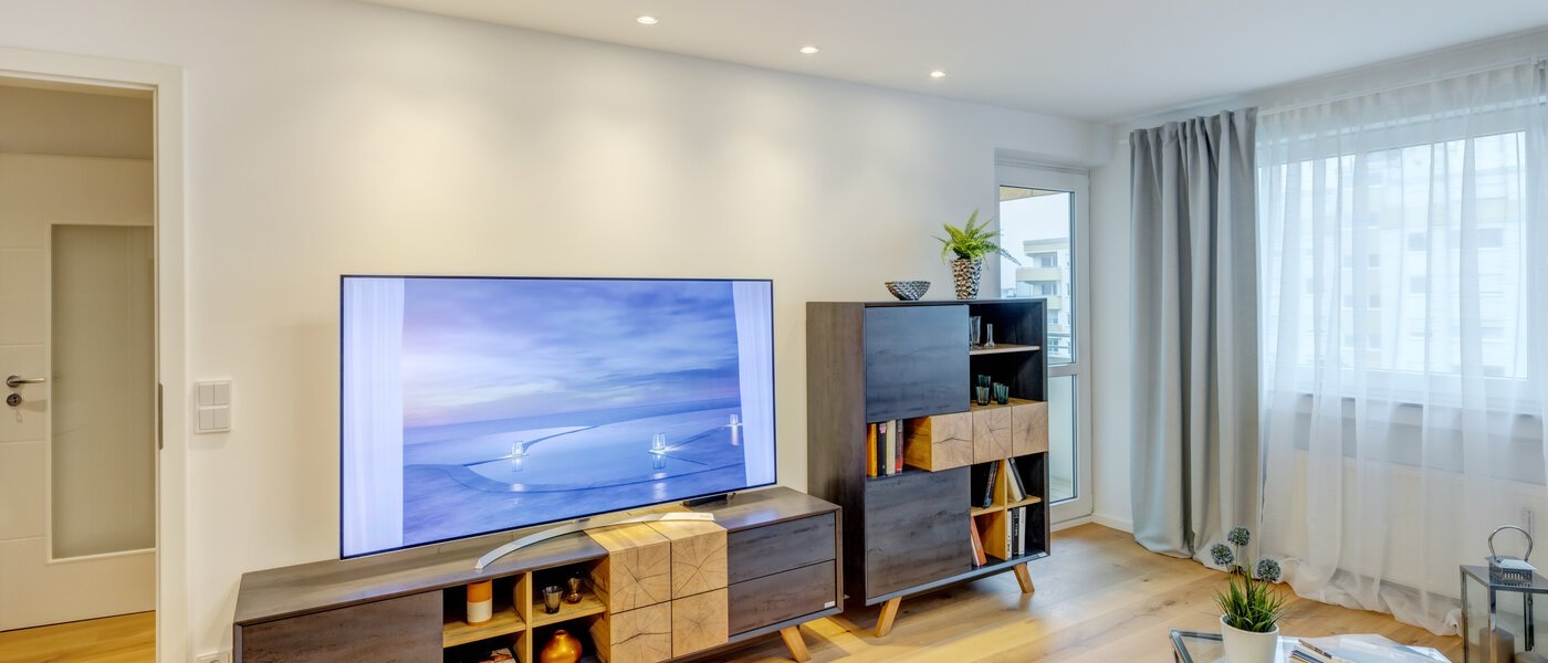 apartment München Westkreuz 04 living room 14594