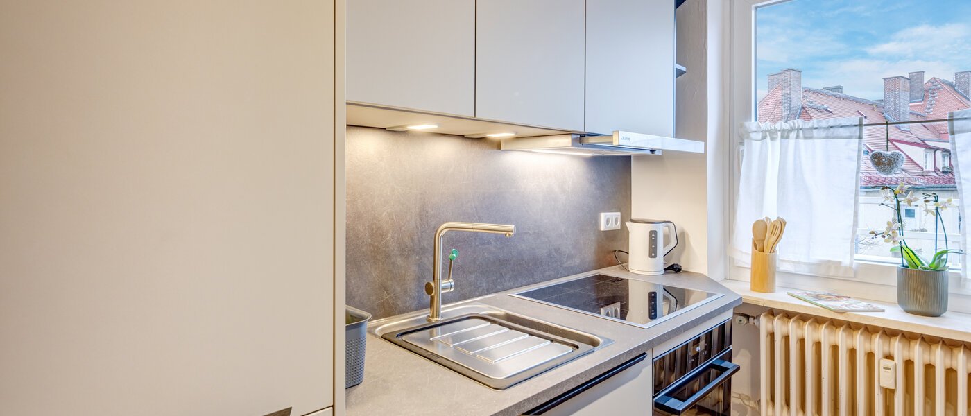 roof terrace apartment München Nymphenburg 02 kitchen 14694