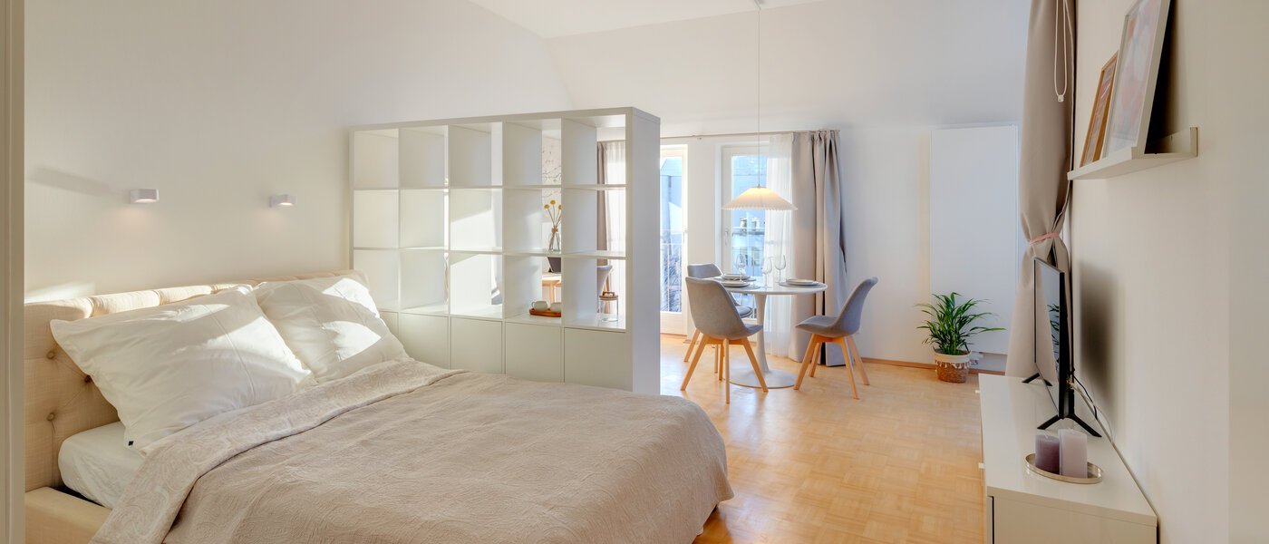 attic apartment München Neuhausen 01 living area 14695