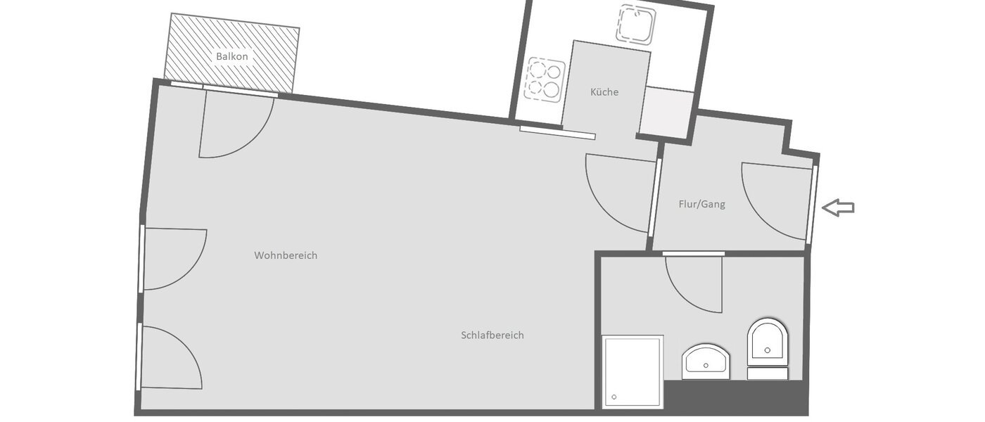 attic apartment München Neuhausen 01 floor plan 14695
