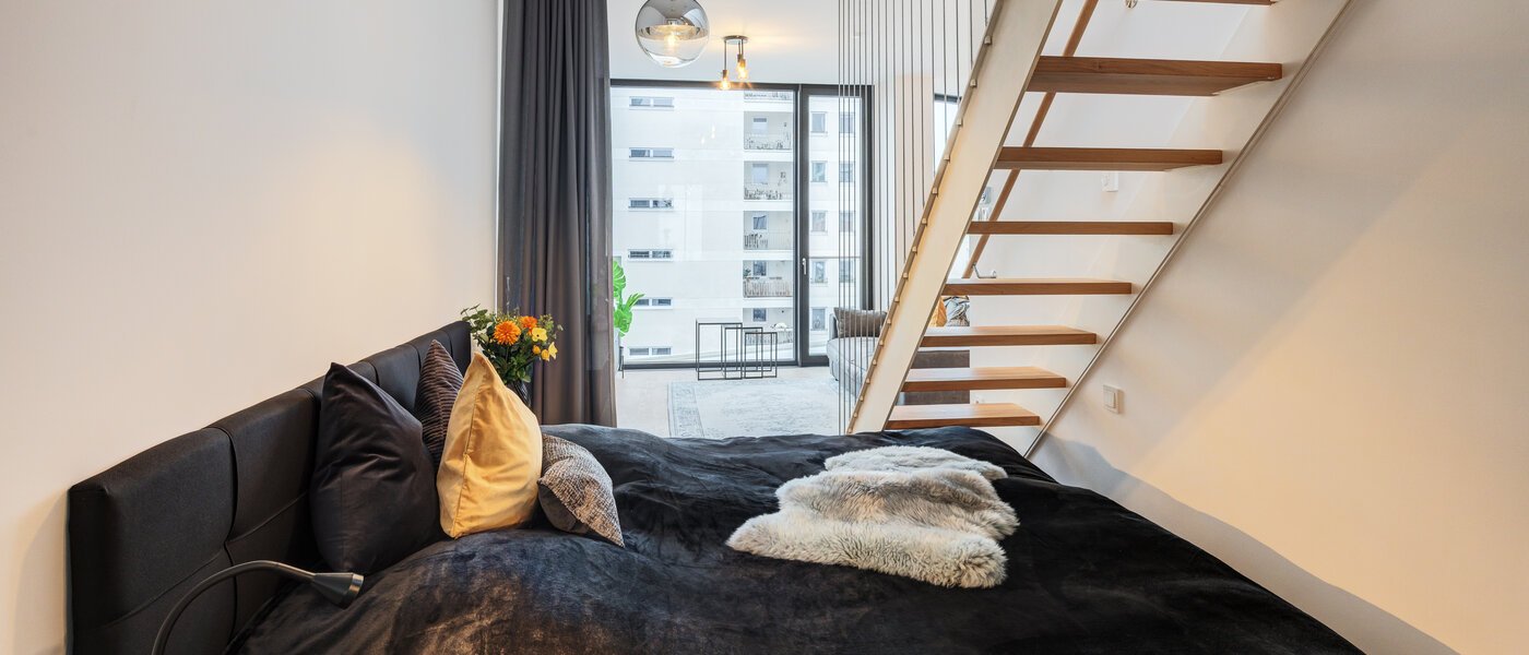 roof terrace apartment München Neuhausen 01 sleeping area 14699